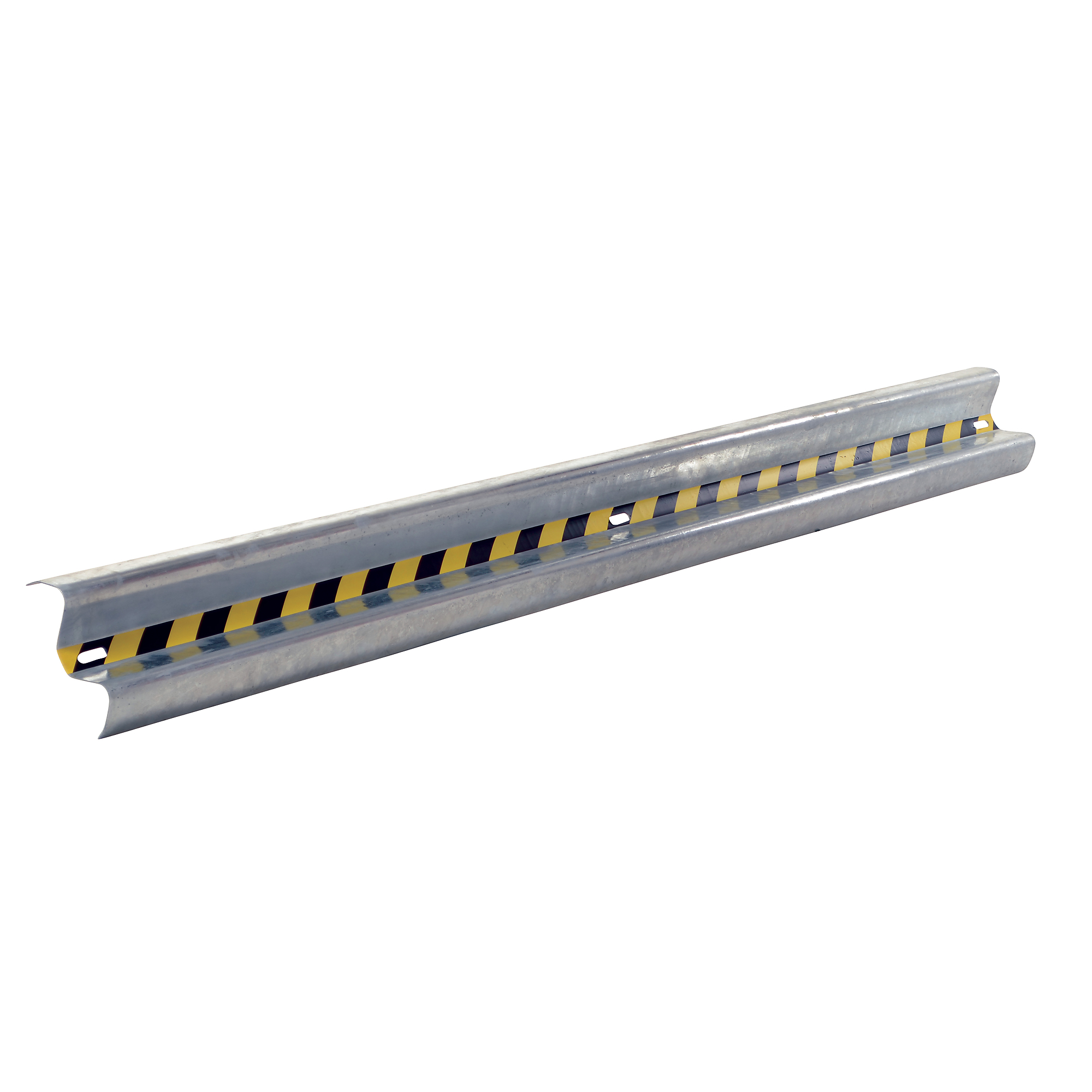 Vestil Galvanized Steel Straight Guard Rail 132 In. Length Gray